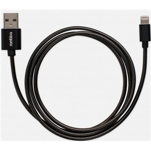 Кабель Rombica (IS-01) Apple 8-pin черный, 1 м, MFI, алюминий/алюминий