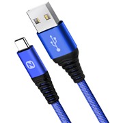 Кабель Nobby Comfort USB-C синий, 1 м, 2A