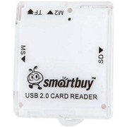 Карт-ридер USB2.0 Reader SmartBuy SBR-713-W белый microSDHC/SDHC/MS/M2