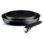 Набор посуды TEFAL 04181810 INGENIO Black  2 шт, 22/26 см,сьемная ручка