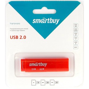 Карт-ридер USB2.0 Reader SmartBuy SBR-715-R красный microSDHC/SDHC