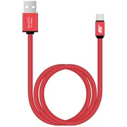 Кабель BoraSCO (34416) USB-C красный, 1 м, 3A нейлоновая оплетка