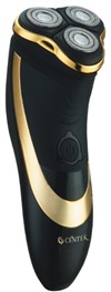 Электробритва CENTEK CT-2160 черно-золотистый +триммер д/носа, 3 головки, 3D, 60мин работы