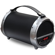 Портативная акустика Ginzzu GM-886B, 18W, черный. BT-Колонка/USB/SD/AUX/FM/Subwoofer