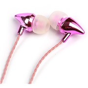 Наушники Qumann QSE-02 Butterfly Розовый металлик вкладыши вакуумные с микрофоном