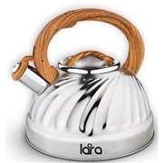 Чайник со свистком LARA LR00-69 2,7 литра, зеркальный, свисток