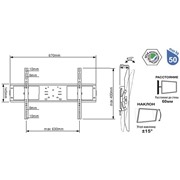 Кронштейн для LCD TV  Electriclight КБ-01-68 37" – 75", 50 кг, расстояние от стены 60мм.