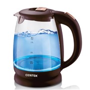Чайник CENTEK CT-1069 шоколад/бронза 2200Вт, 2 л, стекло, внутр. LED подсветка
