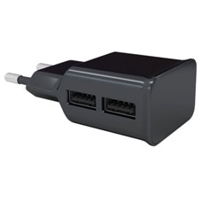 Зарядное устройство сетевое (220 В), RED LINE NT-2A, кабель для IPhone (iPad) 1 м, 2 порта USB, выходной ток 2,1 А,черное, УТ000012286 ОЗ