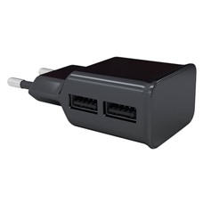 Зарядное устройство сетевое (220 В) RED LINE NT-2A, 2 порта USB, выходной ток 2,1 А, черное, УТ000009404 ОЗ