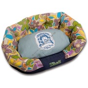 Катсу Лежак "Винтаж" овал хакки (разм.М)  65х40х26(cm)