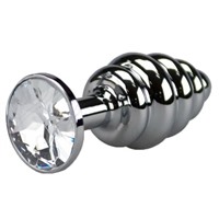 LoveToy Silver Spiral, прозрачный
Серебристая анальная втулка с прозрачным кристаллом