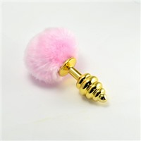 LoveToy Tail Spiral, розовый
Золотая втулка с розовым хвостиком