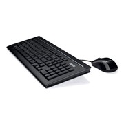 Комплекты (клавиатура + мышь)/ Набор клавиатура+мышь ASUS U3500, USB, клавиатура 110 клавиш (6 программируемых), мышь оптическая, 1000dpi, 3 кнопки+колесо, черный (90-XB1Y00KM00040-)
