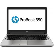 Ноутбук HP ProBook 650 G1 15.6" (1920x1080 (матовый)) /Intel Core i5 4200M(2.5Ghz) /8192Mb/128SSDGb/DVDrw/Int:Intel HD4600 /Cam/BT/WiFi/3G/55WHr/war 1y/2.32kg/silver/black metal/W7Pro + W8Pro key (H5G81EA#ACB)
