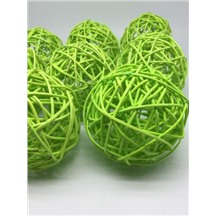 Ротанговые шары 9см В упаковке 8 шт. Цвет: светло-зеленый (apple green)