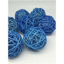 Ротанговые шары 7см В упаковке 8 шт. Цвет: голубой  (light blue)