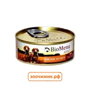 Консервы BioMenu Adult для собак мясное ассорти (100 гр)