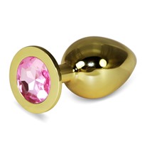 LoveToy Gold Classic Large, розовый
Большая анальная втулка с розовым кристаллом