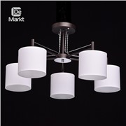 				DeMarkt Николь белый абажур 5*60W E14 Люстра