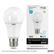  Gauss Лампа Gauss LED Elementary Globe 12W A60 E27 4100K 1/40 (LD23222)