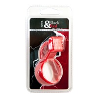 ToyFa Black&amp;Red Насадка на пенис, красная 
С клиторальным стимулятором