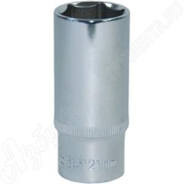 Головка торцевая глубокая 3/8"DR 21 мм, OMBRA, 138121
