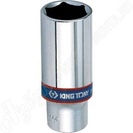 Головка торцевая глубокая шестигранная 3/8", 21 мм, KING TONY, 323521M