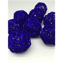 Ротанговые шары 5см В упаковке 8 шт. Цвет: синий (blue)