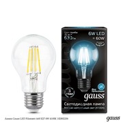  Gauss Лампа Gauss LED Filament A60 E27 6W 4100К 102802206
