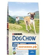 Сухой корм Dog Chow large breed для собак (крупных пород) индейка (2.5кг)