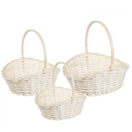 Набор корзин плетеных (ива), 39х34х11х17/37см, 34х28х10х15,5/32 см, 29х23х9х14/27 см. 3шт