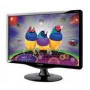 ViewSonic 22" Wide LED monitor, 16:10, 1680 x 1050, 5ms, 250 cd/m2, 10M :1, 170°(H), 160°(V), DVI, VESA 100x100 mm, Kensington Lock slot, black glossy (VA2232W-LED)