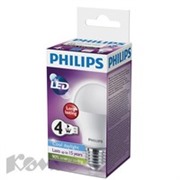 Электрич.лампа Philips LED Bulb 4W, 230V, цоколь E27, 6500К, станд. колба