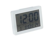 Часы-будильник LuazON LB-04 3*ААA, LED подсветка, дата/часы/температура, влажность, белые
