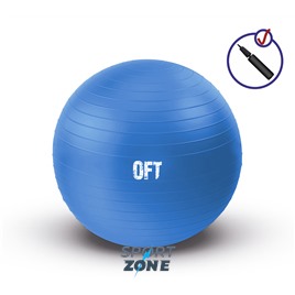 Гимнастический мяч 75 см синий с насосом