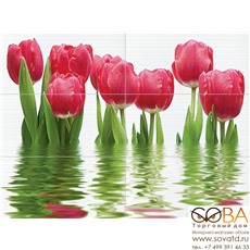 Панно Фреш  тюльпаны 64-04-21-160-0 75х100 (из 6-ти ч.) купить по лучшей цене в интернет магазине стильных обоев Сова ТД. Доставка по Москве, МО и всей России