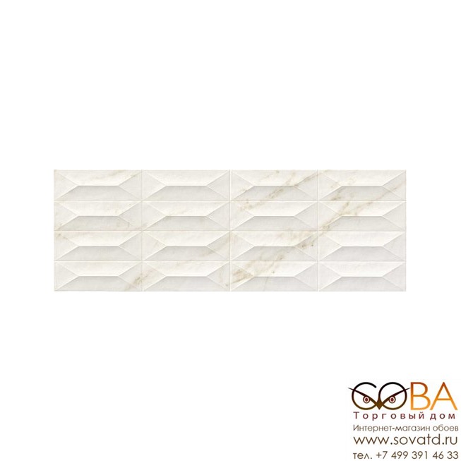 Плитка Marazzi  Marbleplay Ivory Struttura Gem 3D Rett. 30х90 купить по лучшей цене в интернет магазине стильных обоев Сова ТД. Доставка по Москве, МО и всей России