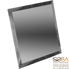 Плитка Квадратная зеркальная графитовая  с фацетом 10мм КЗГ1-03 - 250х250 мм/10шт купить по лучшей цене в интернет магазине стильных обоев Сова ТД. Доставка по Москве, МО и всей России