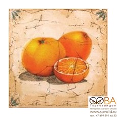 Декор Гурман  апельсин (D-493) 16,5х16,5 купить по лучшей цене в интернет магазине стильных обоев Сова ТД. Доставка по Москве, МО и всей России