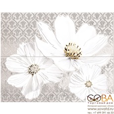 Панно Sfumato grey  Floret 50,5х40,2 купить по лучшей цене в интернет магазине стильных обоев Сова ТД. Доставка по Москве, МО и всей России