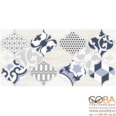 Декор Мореска  1 синий 1641-8629 20х40 купить по лучшей цене в интернет магазине стильных обоев Сова ТД. Доставка по Москве, МО и всей России