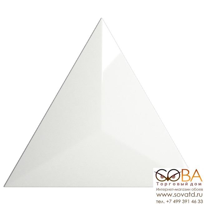 Керамическая плитка ZYX Evoke Traingle Level White Glossy (15x17)см 218240 (Испания) купить по лучшей цене в интернет магазине стильных обоев Сова ТД. Доставка по Москве, МО и всей России