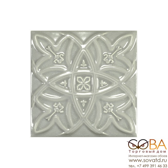 Декор Antique Crackle Deco Relieve Greengreycrack  150х150 мм/6шт купить по лучшей цене в интернет магазине стильных обоев Сова ТД. Доставка по Москве, МО и всей России