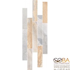 Мозаика Vitra  Vulcano Резаный бордюр Натуральный Серый 7РЕК 28х78,5 купить по лучшей цене в интернет магазине стильных обоев Сова ТД. Доставка по Москве, МО и всей России