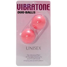 Розовые вагинальные шарики Vibratone DUO-BALLS