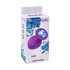 Анальная пробка Emotions Cutie Large Purple light blue crystall 4013-05Lola