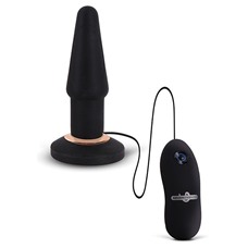 Чёрная анальная вибровтулка APEX BUTT PLUG LARGE BLACK - 15 см.