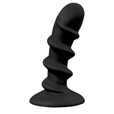 Анальный стимулятор со спиралью SHOVE UP SILICONE BUTTPLUG BLACK - 12,7 см.