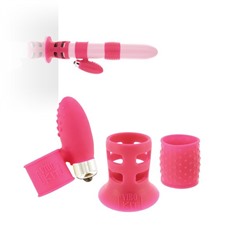 Набор розовых насадок на вибратор Vibrator Upgrade Kit